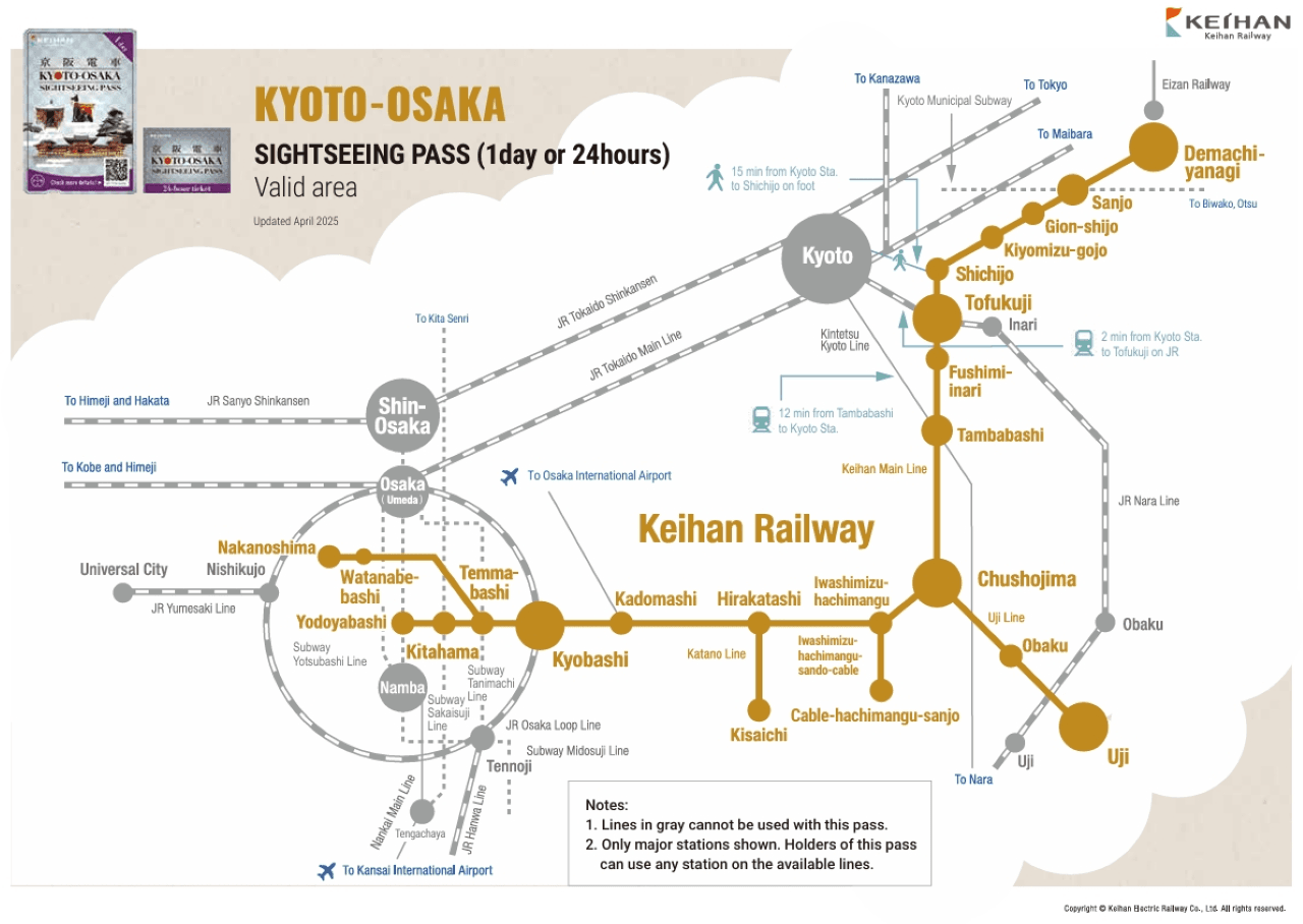 Kyoto-Osaka Sightseeing Pass - تصویر 2
