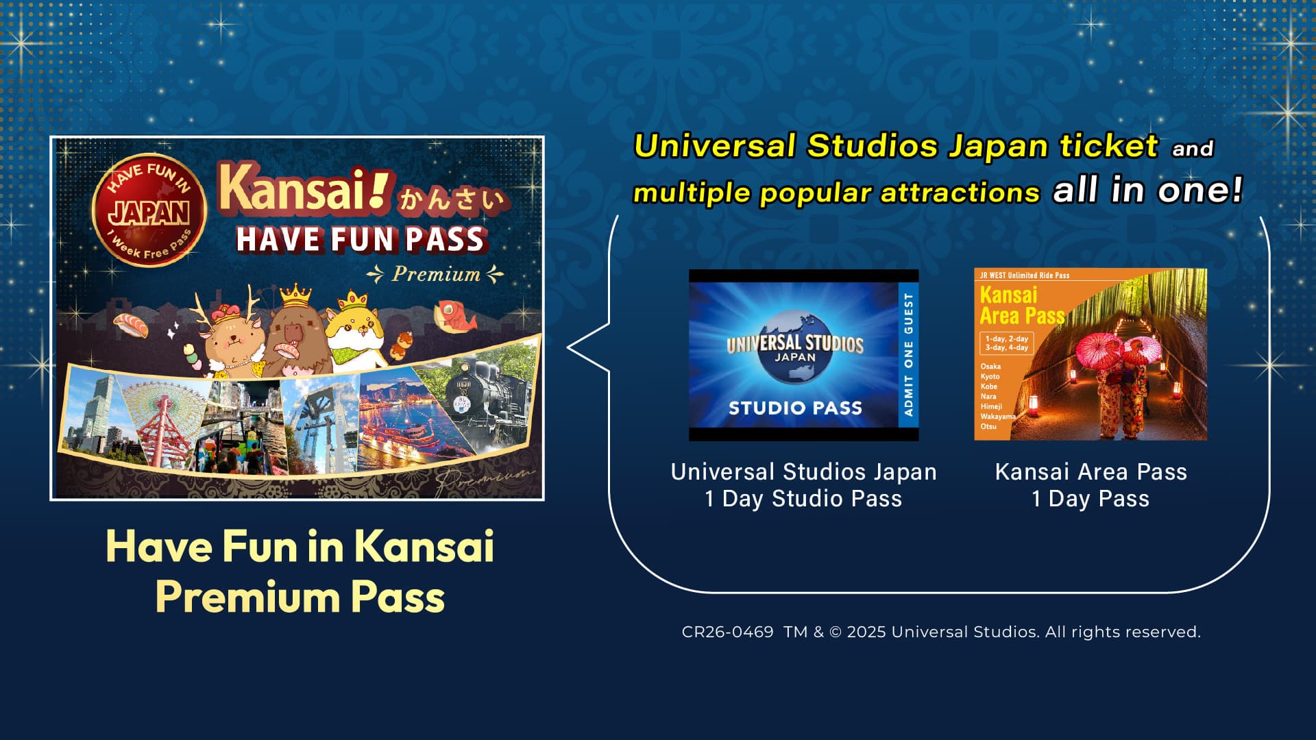 Have Fun in Kansai Premium Pass Includes Optional 1-Day Universal Studios Japan Ticket - تصویر 2