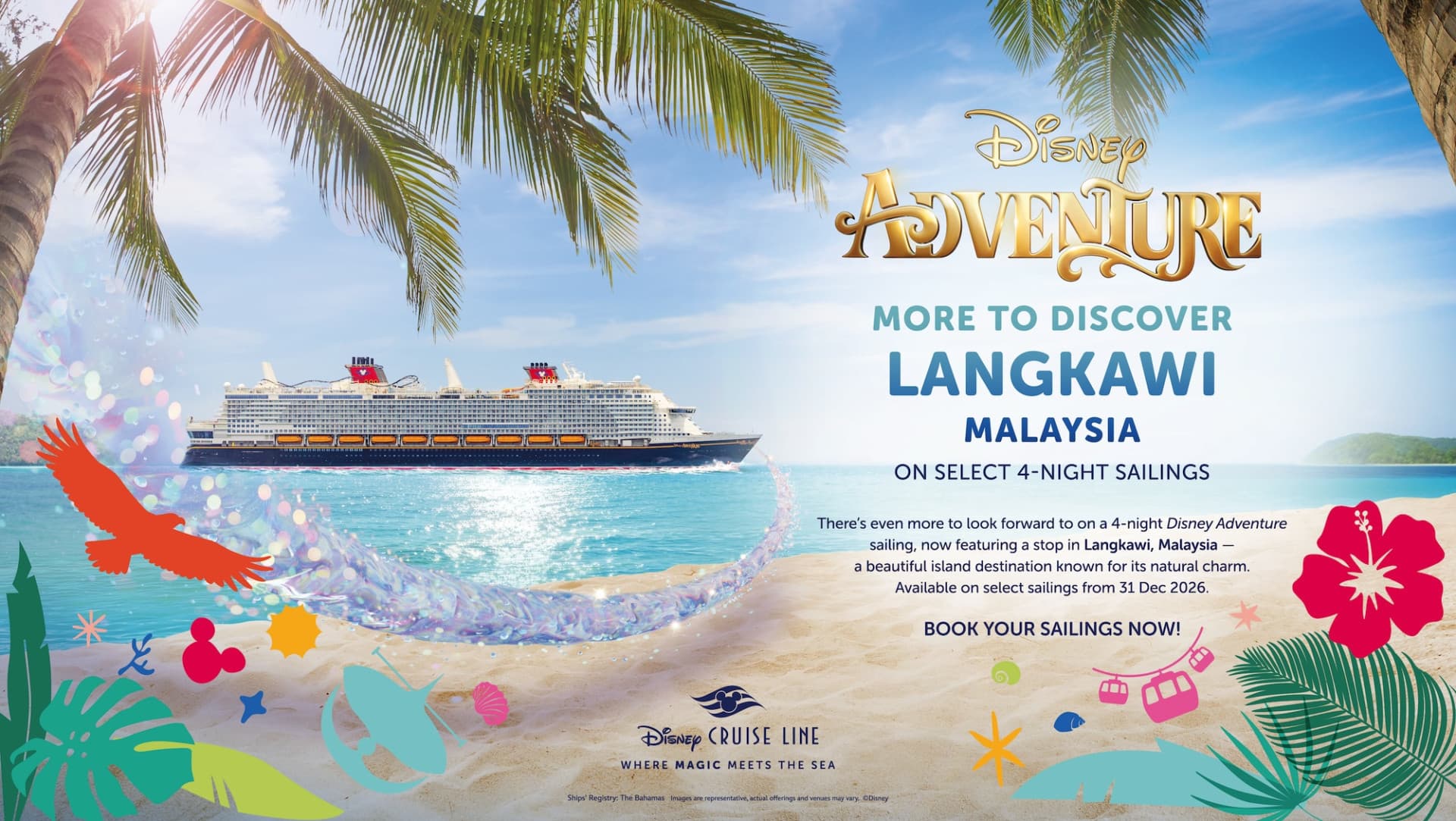 Disney Cruise Line: 4-Night Disney Adventure Langkawi Cruise from Singapore - تصویر اصلی